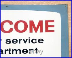 Vintage 1973 PENNZOIL Welcome to our Service Department SIGN Metal 24 x 18