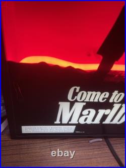 Vintage 1990s Marlboro Cigarettes Country Store Cowboy Neon Advertising Sign