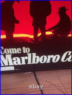 Vintage 1990s Marlboro Cigarettes Country Store Cowboy Neon Advertising Sign