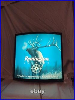 Vintage 1990s Remington lighted sign lightbox Wall Light Store Display Mancave Vintage 1990s Remington lighted sign lightbox Wall Light Store Display Mancave