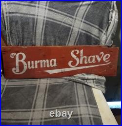 Vintage 20th Century Wooden Burma-Shave Advertising Sign