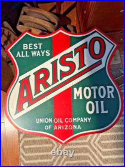 Vintage 25 Aristo Porcelain Sign Car Gas Truck Oil Station Garage Vintage 25 Aristo Porcelain Sign Car Gas Truck Oil Station Garage