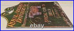 Vintage 35 Royal Aberdeen Butchery Co. Wood Butcher Bull Relief Trade Sign