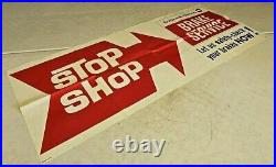 Vintage 48x20 United Delco Brake Service Advertising Poster Shop Sign NOS