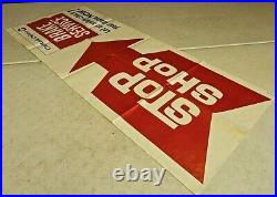 Vintage 48x20 United Delco Brake Service Advertising Poster Shop Sign NOS