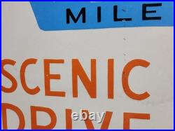 Vintage 49 Mile Scenic Drive Porcelain Sign Old San Francisco Golden Gate Bridge