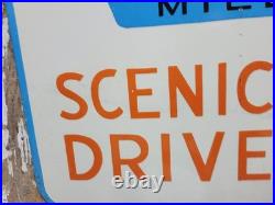 Vintage 49 Mile Scenic Drive Porcelain Sign Old San Francisco Golden Gate Bridge