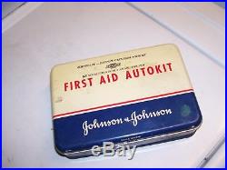 Vintage 50s original GM CHEVROLET promo auto first aid rare parts in tin box