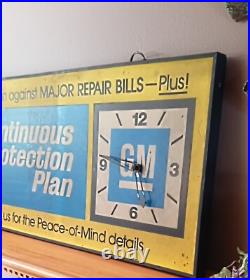 Vintage 60s 70s Original GM Dealership Sign Clock Display Double Sided Chevrolet Vintage 60s 70s Original GM Dealership Sign Clock Display Double Sided Chevrolet