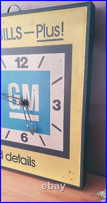 Vintage 60s 70s Original GM Dealership Sign Clock Display Double Sided Chevrolet Vintage 60s 70s Original GM Dealership Sign Clock Display Double Sided Chevrolet