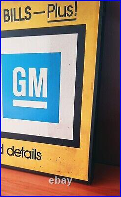 Vintage 60s 70s Original GM Dealership Sign Clock Display Double Sided Chevrolet Vintage 60s 70s Original GM Dealership Sign Clock Display Double Sided Chevrolet