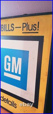 Vintage 60s 70s Original GM Dealership Sign Clock Display Double Sided Chevrolet Vintage 60s 70s Original GM Dealership Sign Clock Display Double Sided Chevrolet