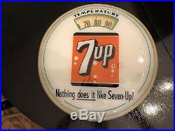 Vintage 7 Up Bubble Glass scale thermometer