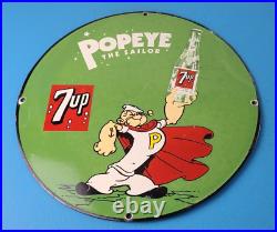 Vintage 7 Up Soda Sign Advertisement Piggly General Store Porcelain Gas Sign