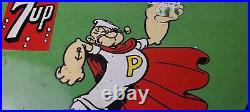 Vintage 7 Up Soda Sign Advertisement Piggly General Store Porcelain Gas Sign