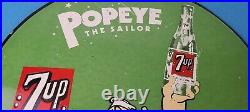 Vintage 7 Up Soda Sign Advertisement Piggly General Store Porcelain Gas Sign