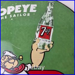 Vintage 7 Up Soda Sign Advertisement Piggly General Store Porcelain Gas Sign