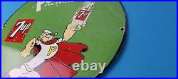 Vintage 7 Up Soda Sign Advertisement Piggly General Store Porcelain Gas Sign