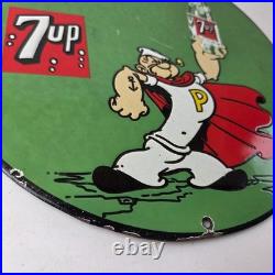 Vintage 7 Up Soda Sign Advertisement Piggly General Store Porcelain Gas Sign