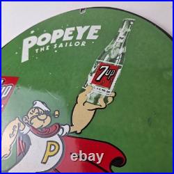 Vintage 7 Up Soda Sign Advertisement Piggly General Store Porcelain Gas Sign