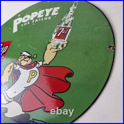 Vintage 7 Up Soda Sign Advertisement Piggly General Store Porcelain Gas Sign