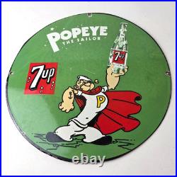 Vintage 7 Up Soda Sign Advertisement Piggly General Store Porcelain Gas Sign