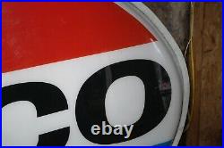Vintage 70's 80's Amoco Gas Station Sign 10'L x 6'H LARGE Formed Plastic READ