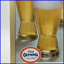 Vintage 70's Olympia Beer Metal Advertising Sign 13 x 8.5 Rare Clean Price
