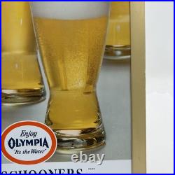 Vintage 70's Olympia Beer Metal Advertising Sign 13 x 8.5 Rare Clean Price