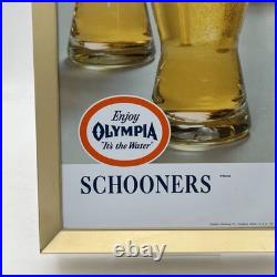 Vintage 70's Olympia Beer Metal Advertising Sign 13 x 8.5 Rare Clean Price