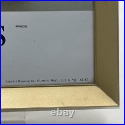 Vintage 70's Olympia Beer Metal Advertising Sign 13 x 8.5 Rare Clean Price