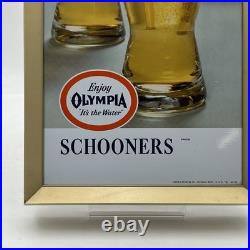 Vintage 70's Olympia Beer Metal Advertising Sign 13 x 8.5 Rare Clean Price