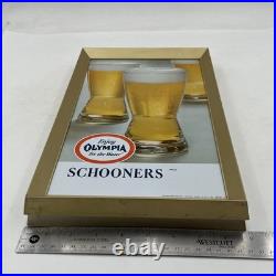 Vintage 70's Olympia Beer Metal Advertising Sign 13 x 8.5 Rare Clean Price