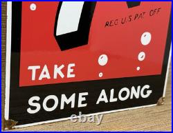 Vintage 7up Soda Pop Porcelain Sign Gas Station Seven Motor Oil Pepsi Cola