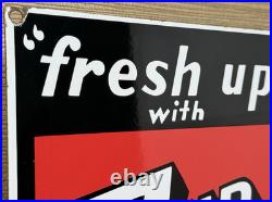 Vintage 7up Soda Pop Porcelain Sign Gas Station Seven Motor Oil Pepsi Cola
