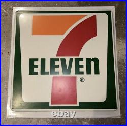 Vintage 80's/90's 7-Eleven Authentic Store Front Ceramic BIG Gas Sign RARE