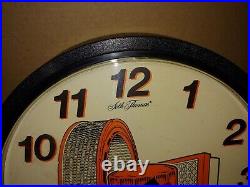 Vintage 80s/90s Fram Oil Filter Battery Op. Wall Clock Sign, 14 Dia, Seth Thomas