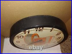 Vintage 80s/90s Fram Oil Filter Battery Op. Wall Clock Sign, 14 Dia, Seth Thomas