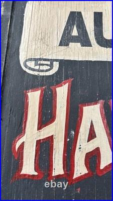 Vintage 80s Large 40 Harley Davidson Motorcycles Sales Sign Advertising Angel