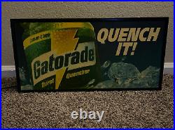 Vintage 90s Gatorade Sign Lemon-Lime'Quench It!' Lights up Advertising VTG