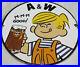Vintage-A-W-M-m-m-Good-Porcelain-Sign-Dennis-The-Menace-Root-Beer-Float-01-fnn