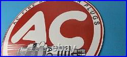 Vintage AC Spark Plugs Sign Mechanic Automotive Garage Shop Gas Pump Sign