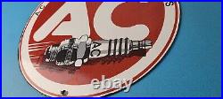 Vintage AC Spark Plugs Sign Mechanic Automotive Garage Shop Gas Pump Sign