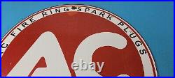 Vintage AC Spark Plugs Sign Mechanic Automotive Garage Shop Gas Pump Sign