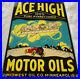 Vintage-Ace-High-Motor-Oil-Porcelain-Sign-Gas-Station-Pump-Plate-Service-Lube-01-zlzv
