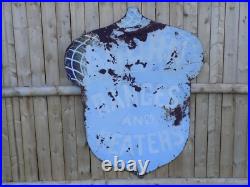 Vintage Acorn Stoves and Heaters Metal Porcelain/ Enamel Sign