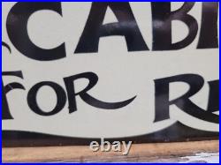 Vintage Adirondack Porcelain Sign Old Cabins For Rent Hotel Inn New York State Vintage Adirondack Porcelain Sign Old Cabins For Rent Hotel Inn New York State