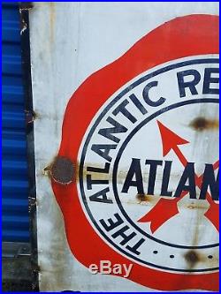 Vintage Advertising Atlantic Gasoline Porcelain Sign Large LOCAL PICKUP ONLY