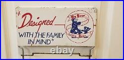 Vintage Advertising Big Bear Little Bear Designed Store Display Metal Sign Rack