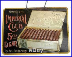 Vintage Advertising Imperial Club 5cts Cigar Sign